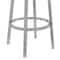 Armen Living Rochester 30" Swivel Modern Brushed Stainless Steel and Gray Faux Leather Barstool 721535752157 - alternate 5